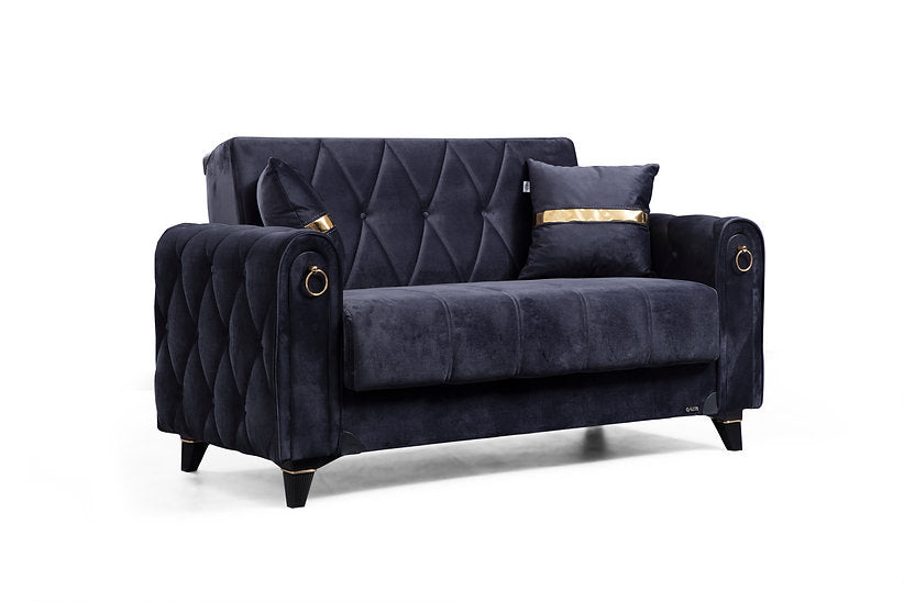 dark grey fabric sofa set