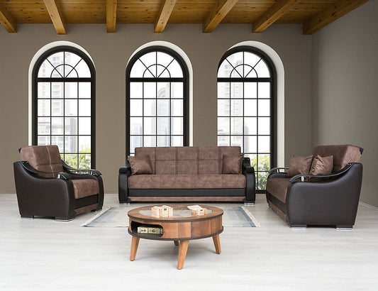 brown leather sofa set