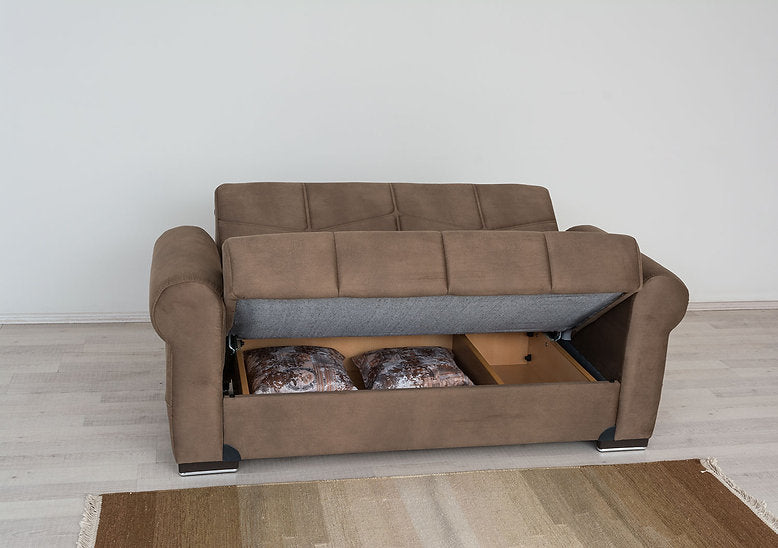 brown fabric sofa set