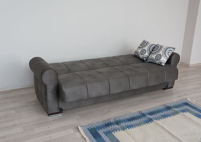 dark  grey fabric sofa set