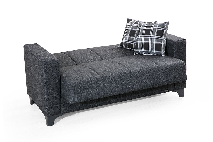 dark grey fabric sofa set