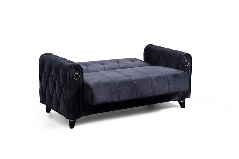 dark grey fabric sofa set