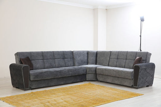 grey fabric sofa sectional