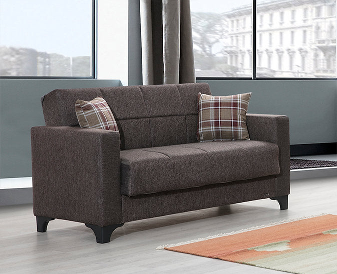 brown fabric sofa set