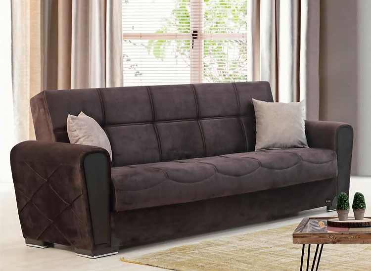 brown fabric sofa set