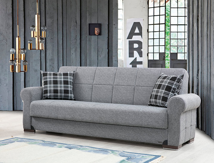 grey fabric sofa set