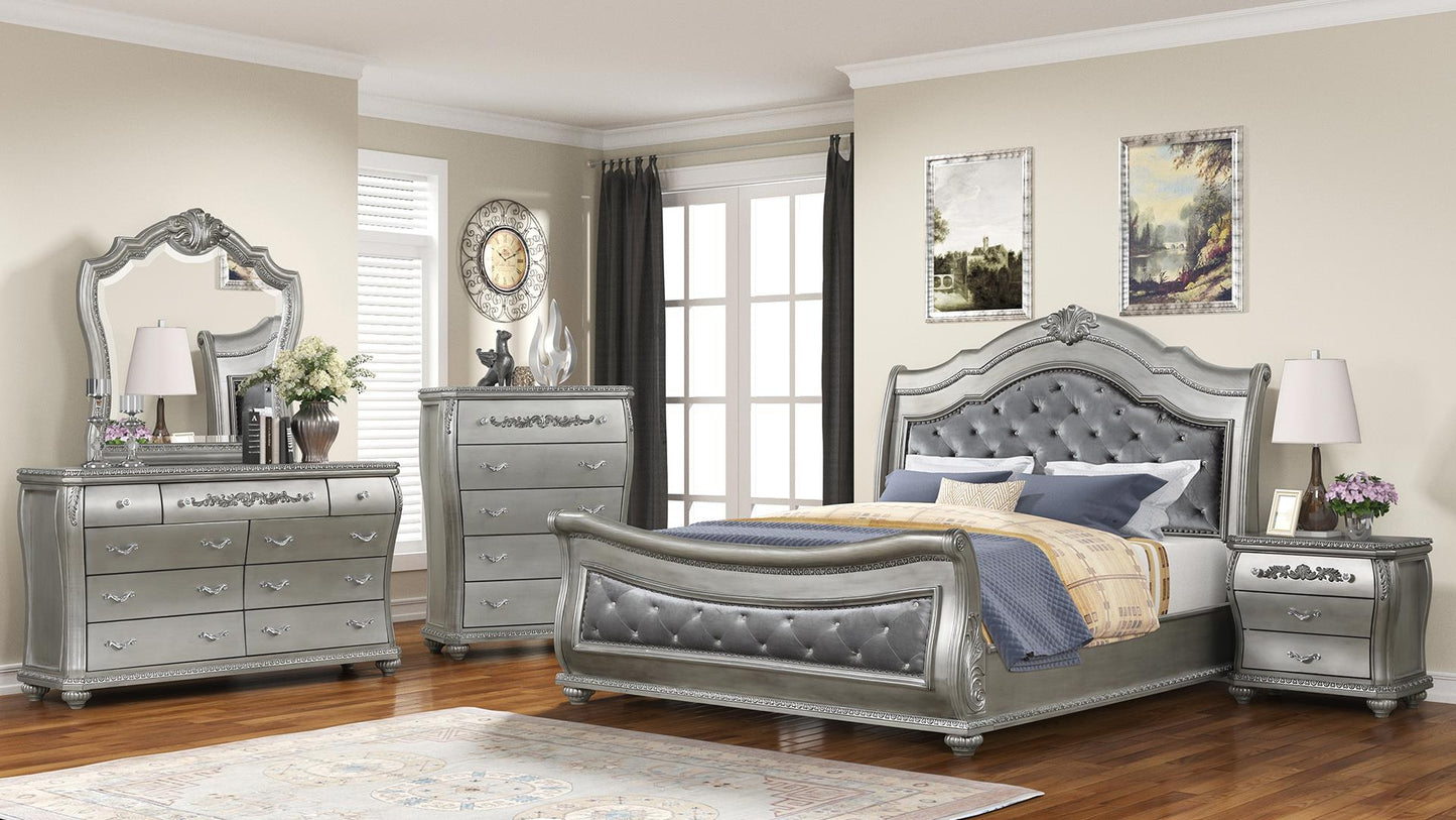 silver bedroom set