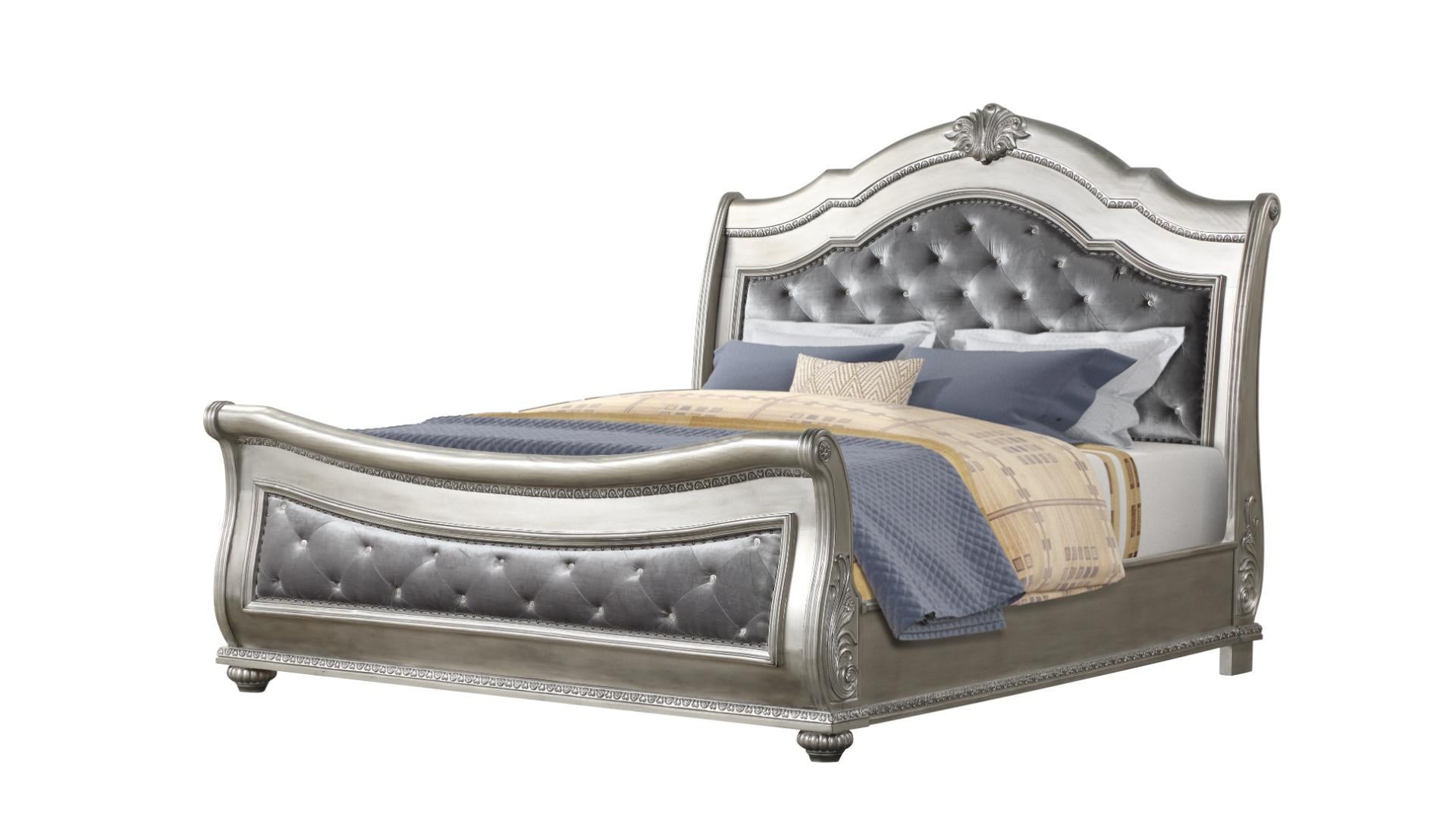 silver single bed