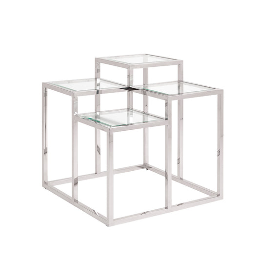 glass side table