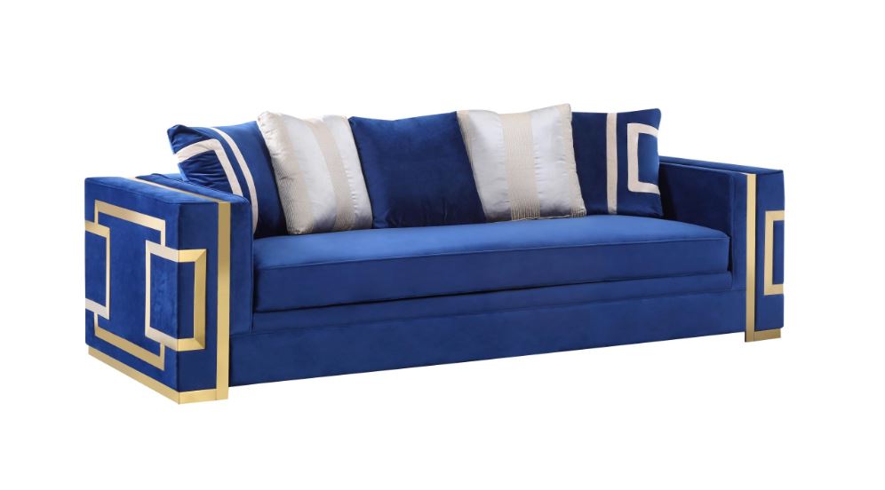 blue sofa set