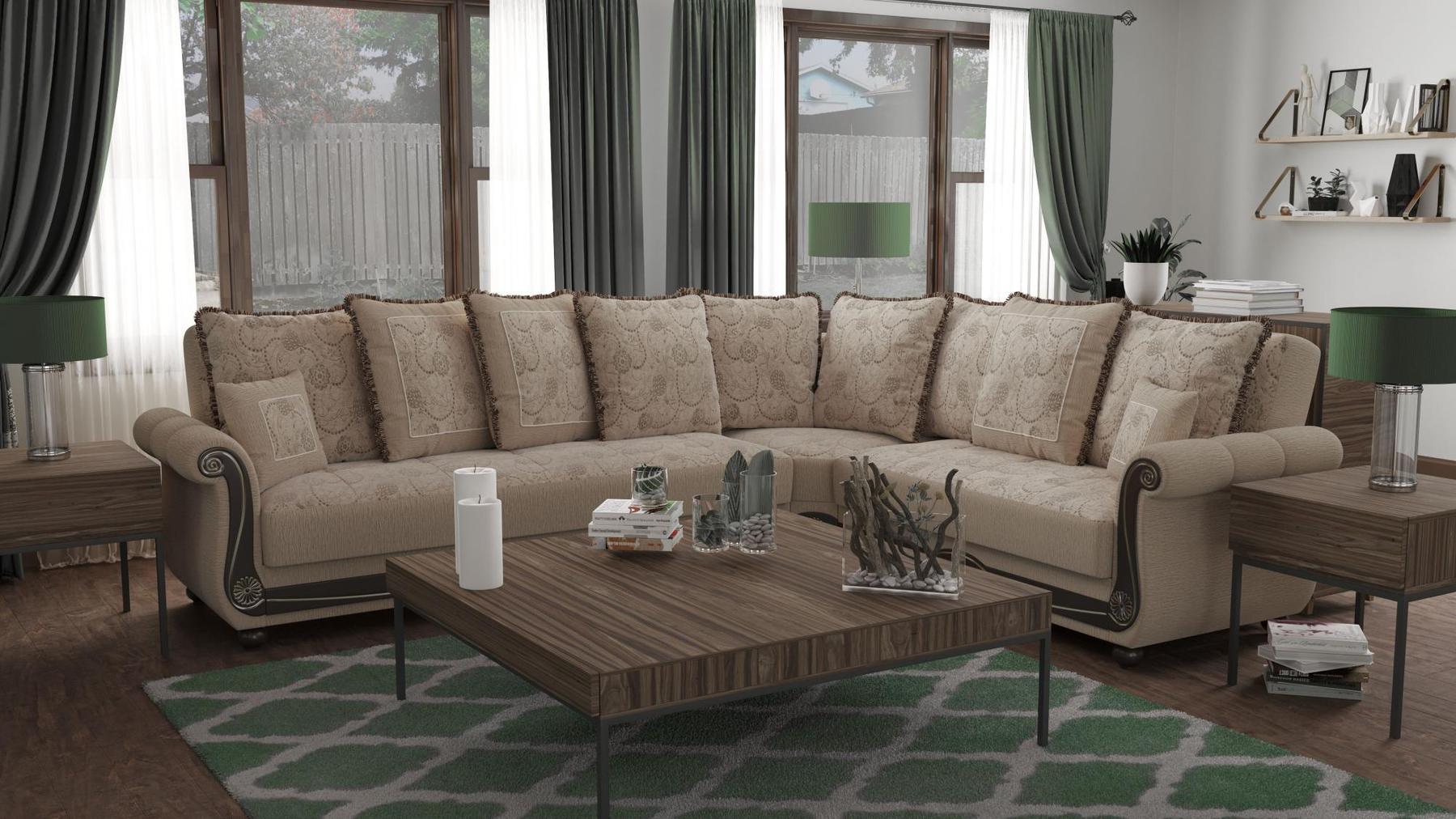 beige fabric sofa sectional