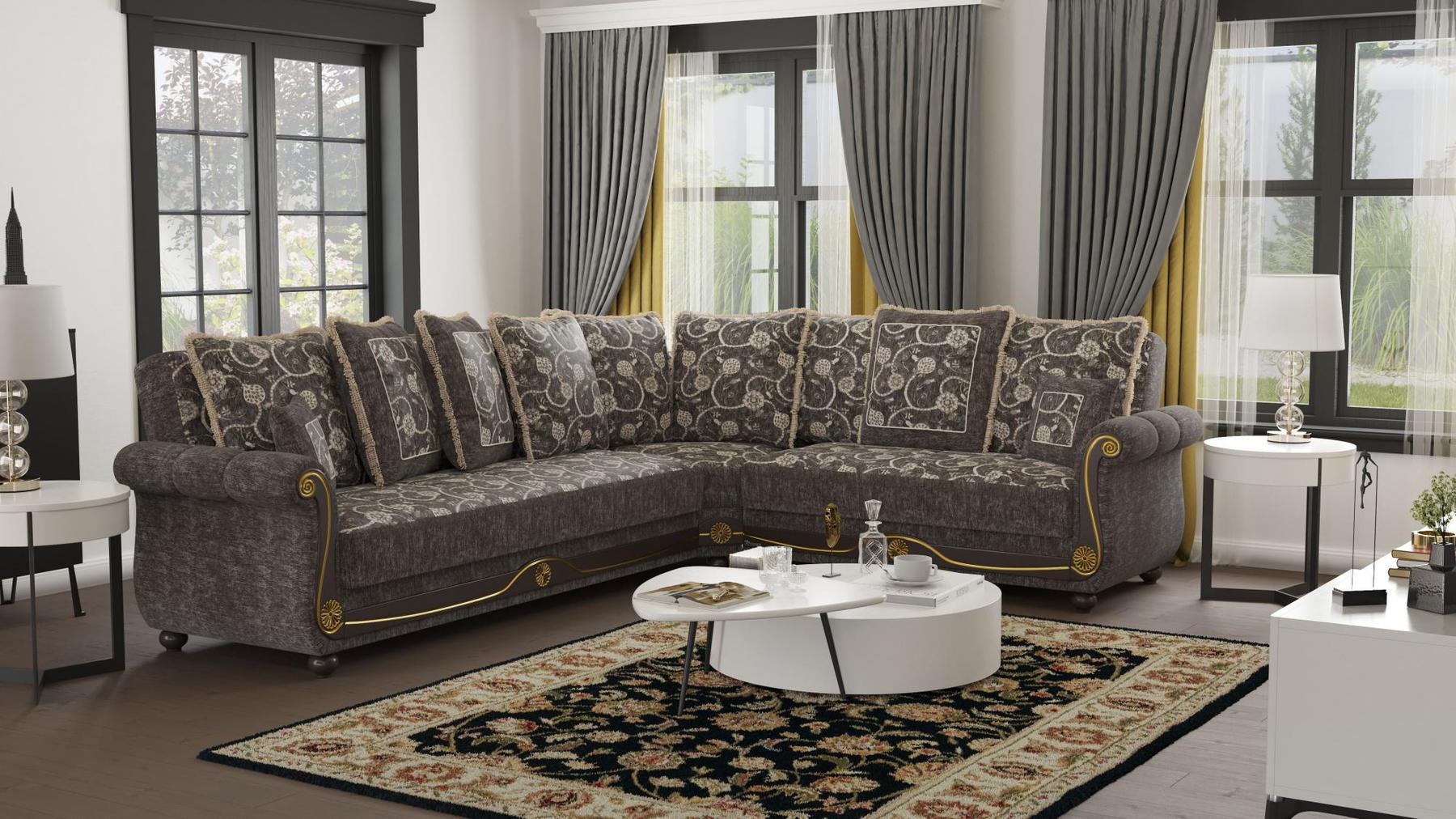 grey fabric sofa sectional