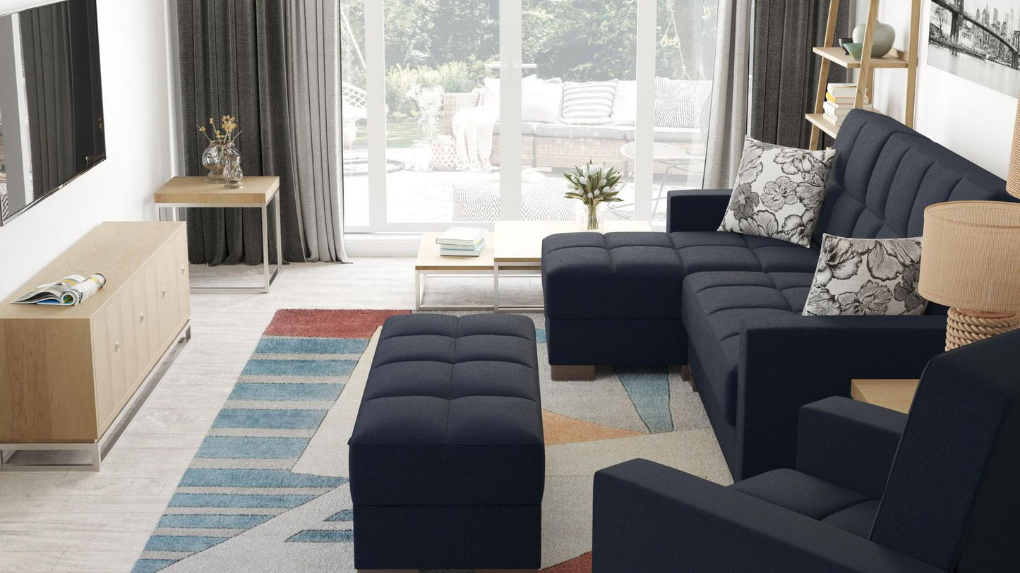 blue sofa sectional