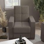 dark grey fabric chair