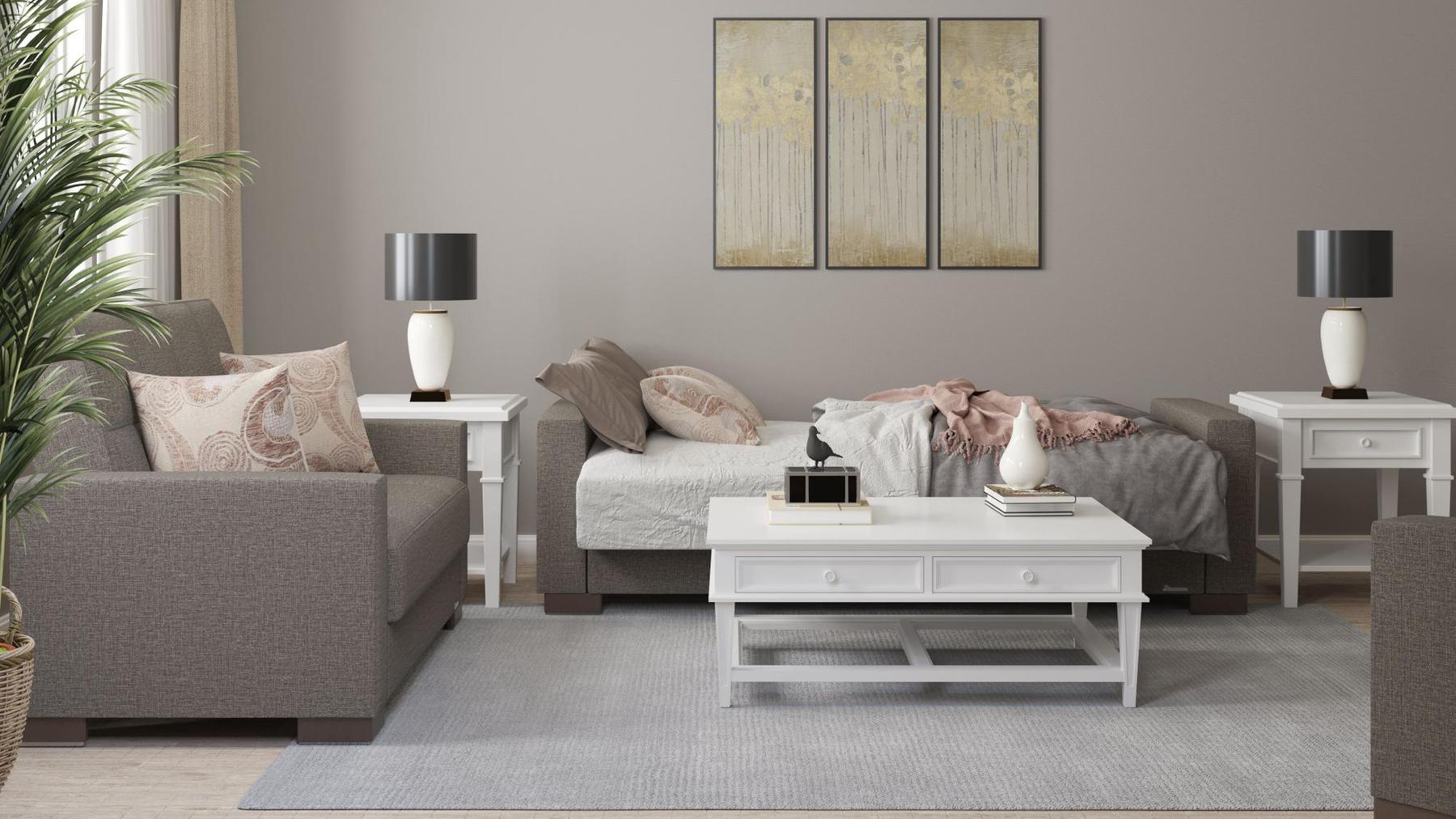 brown fabric sofa set