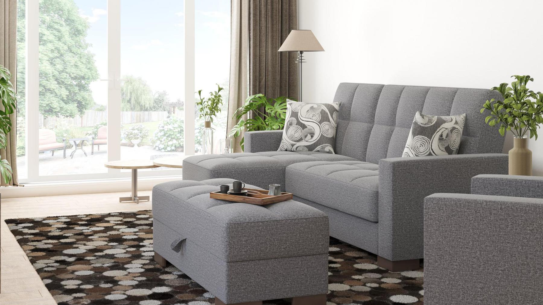 grey sofa sectional