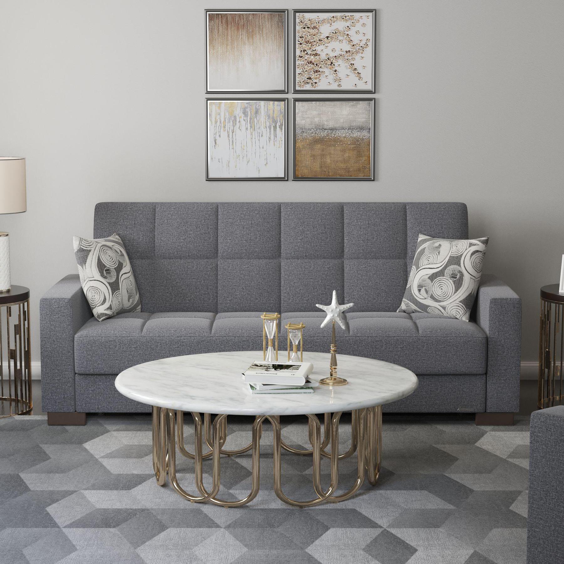 dark grey fabric sofa 