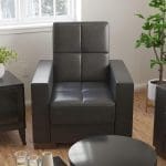 black leather chair