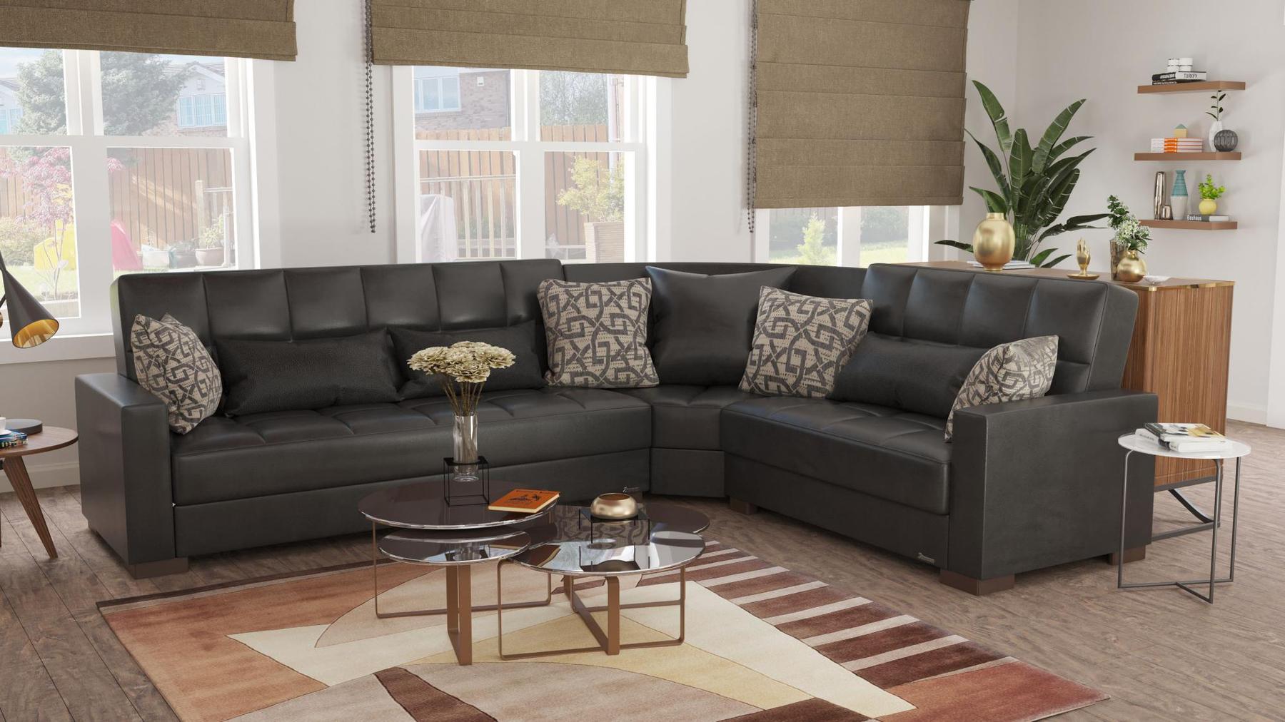luxury leather sofa sectional