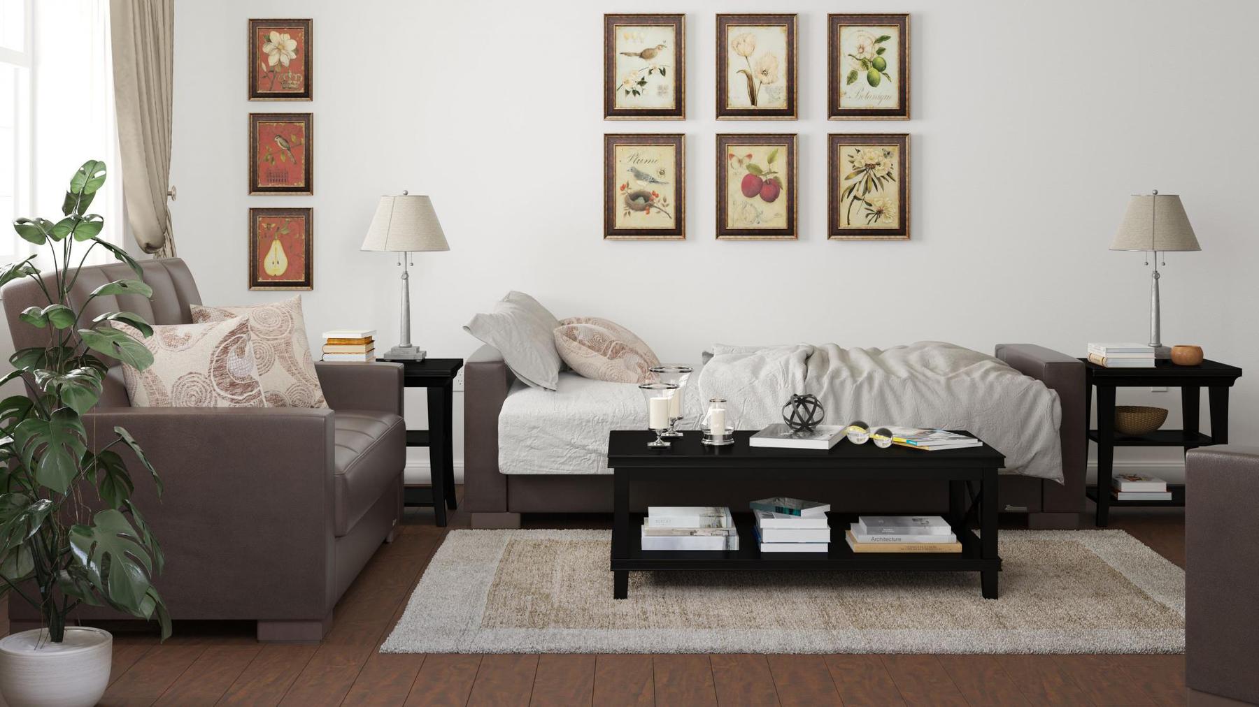 brown leather sofa set
