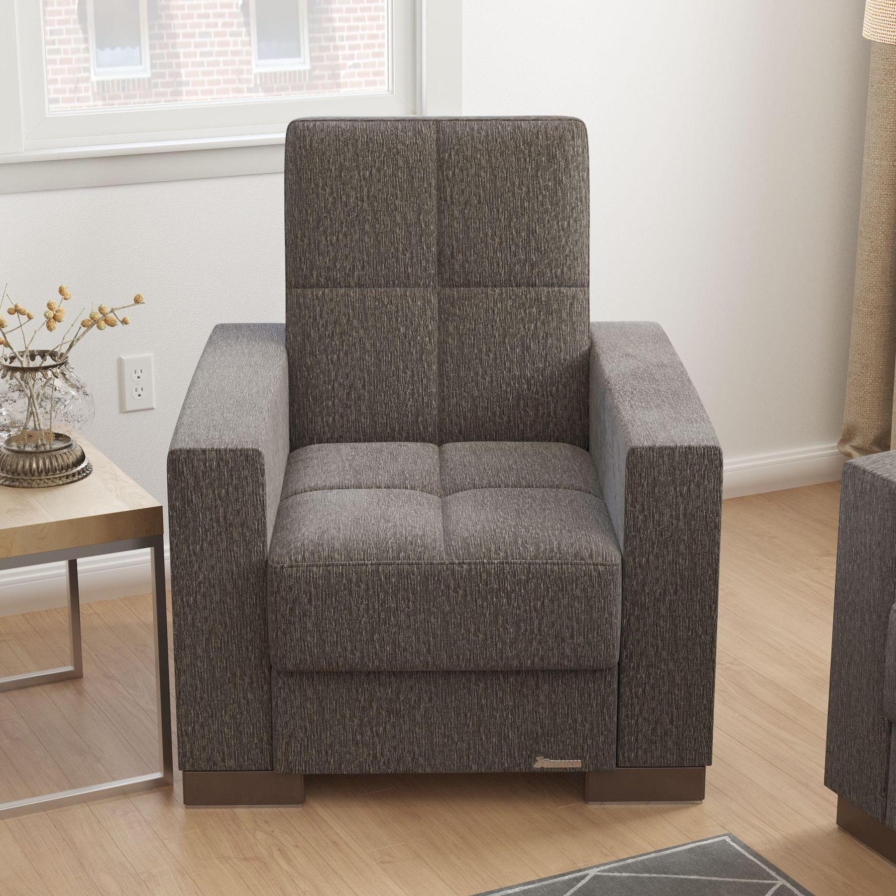 dark grey fabric chair