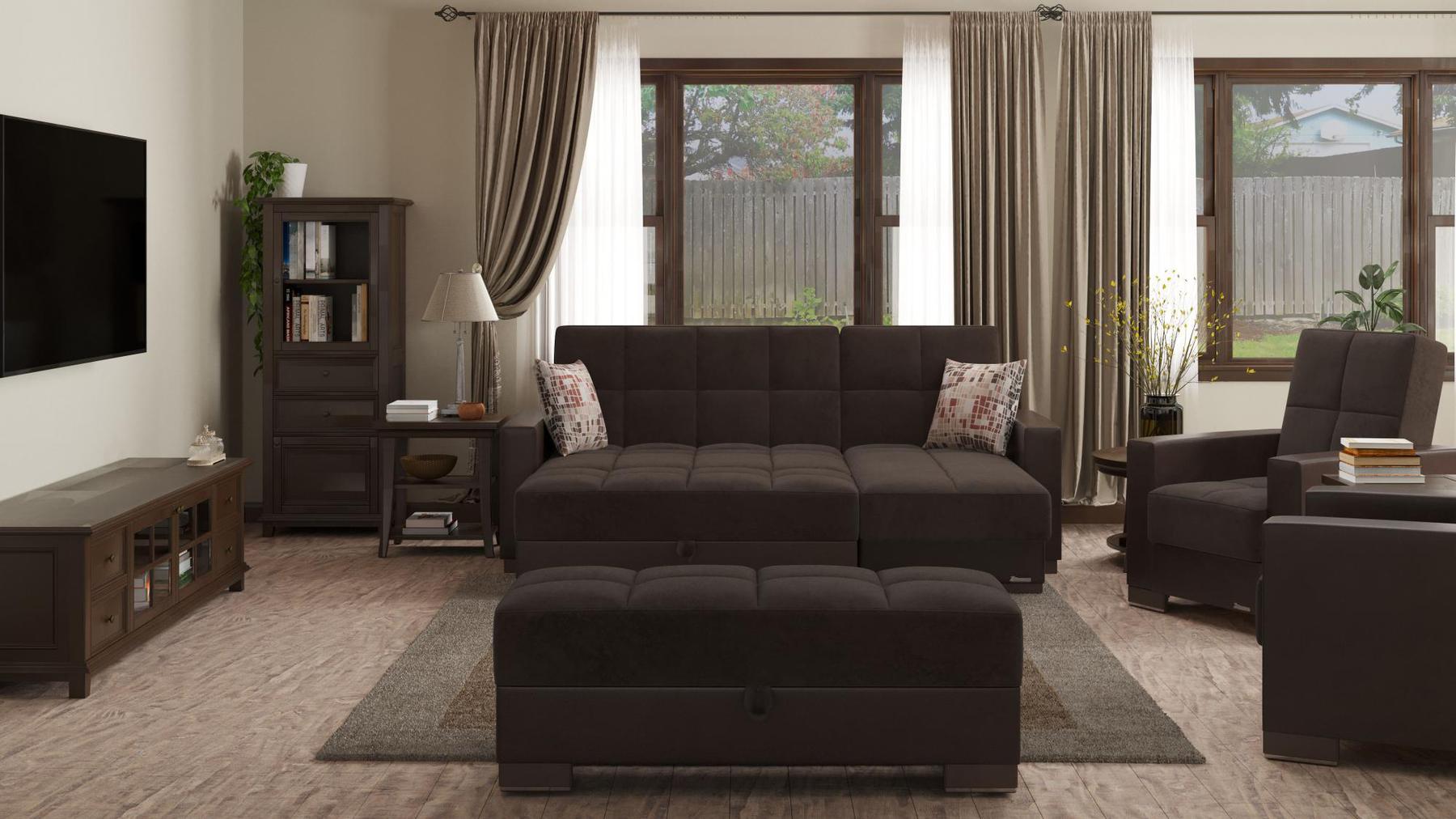 brown convert bed
