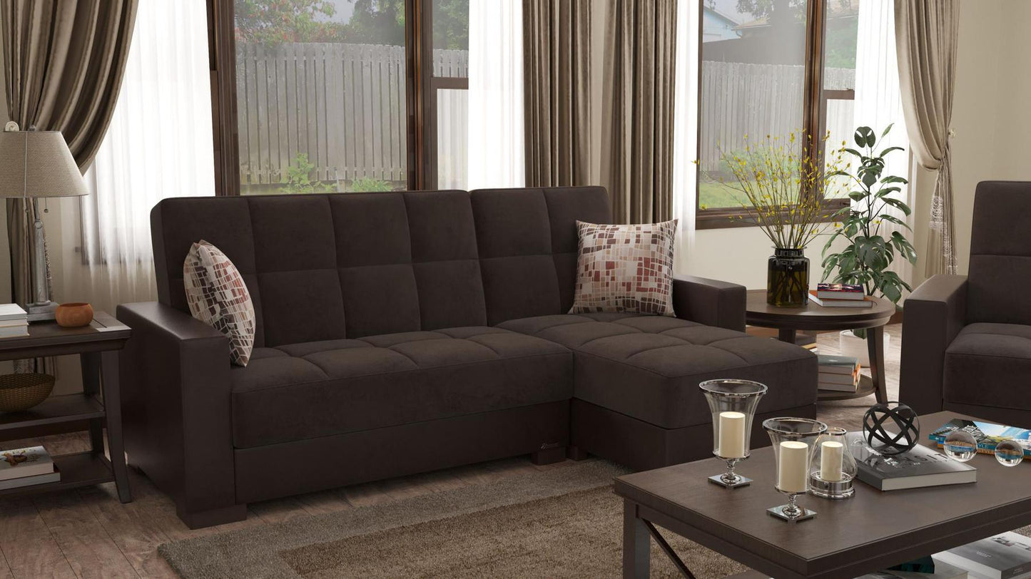 brown sectional