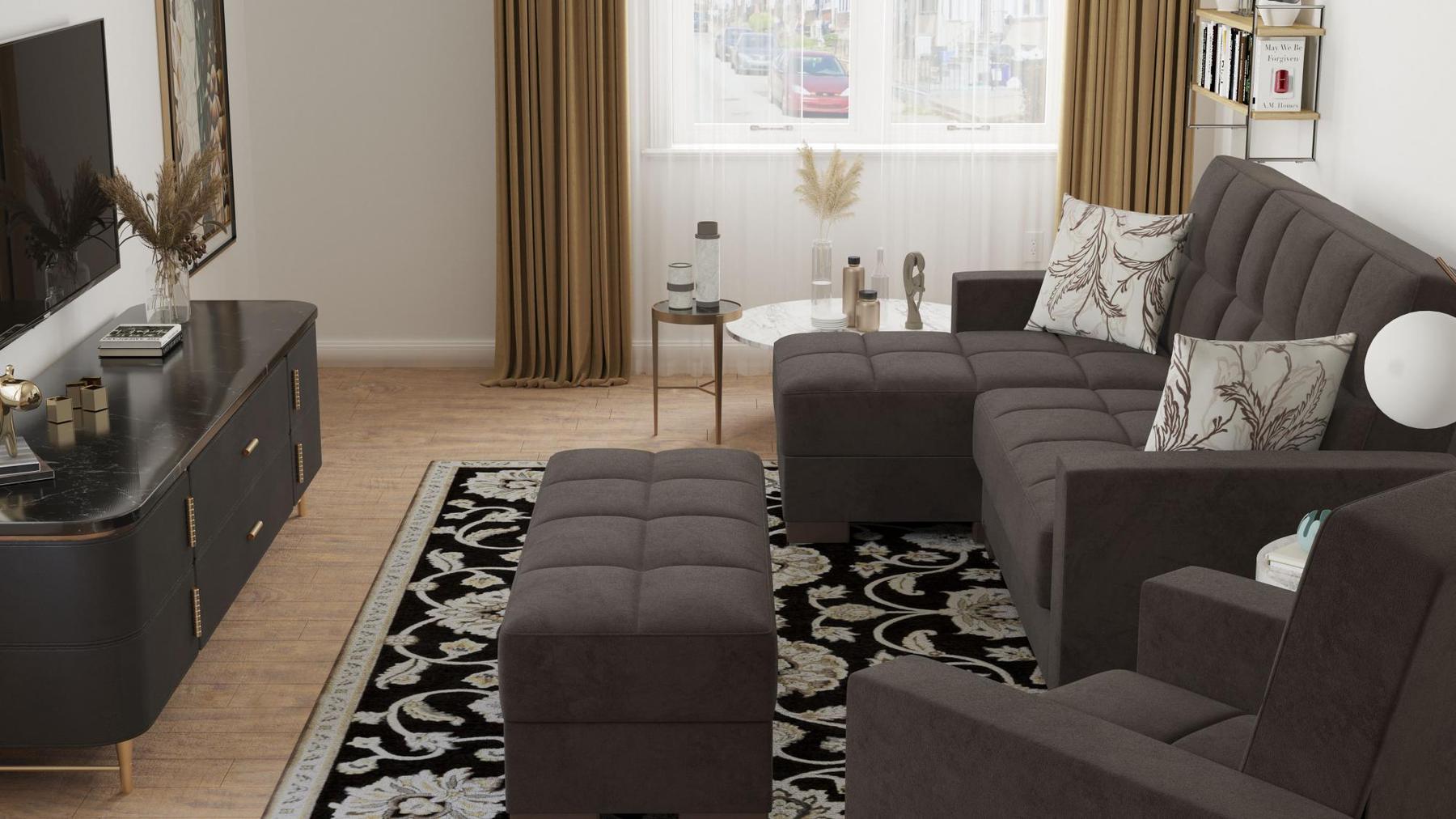 brown sofa sectional