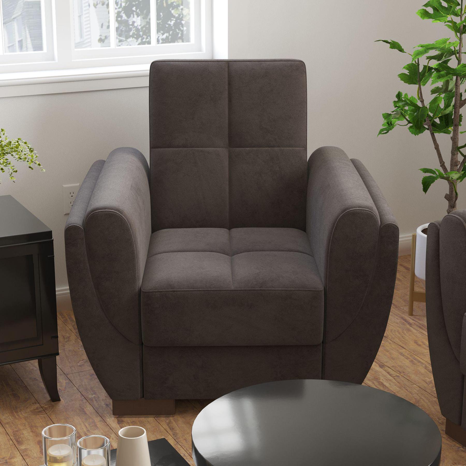 brown fabric chair