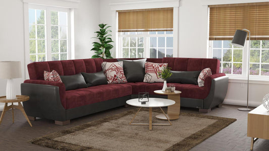 burgundy sofa sectional