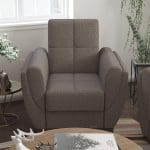 dark grey fabric chair