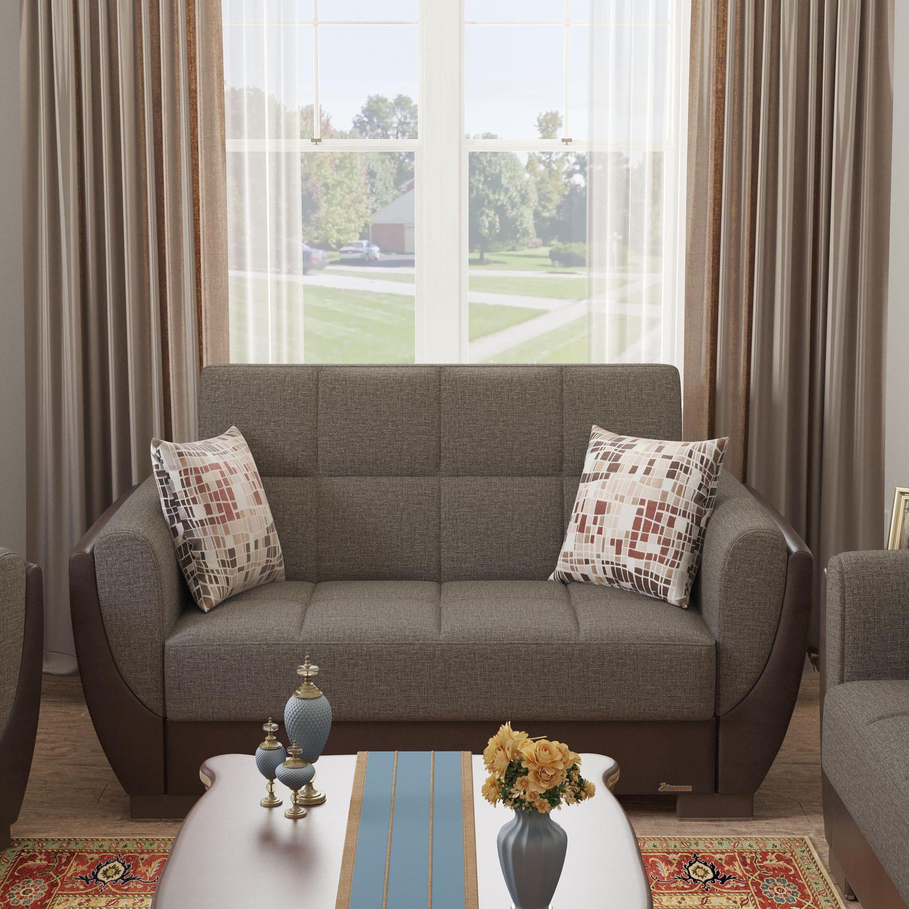 grey fabric sofa