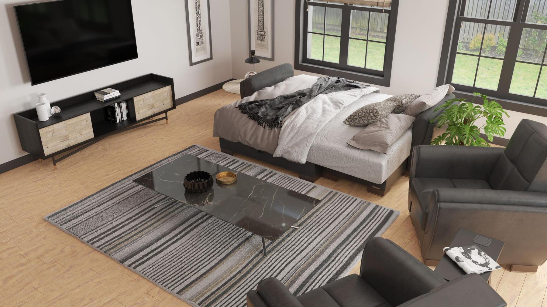 black convert bed