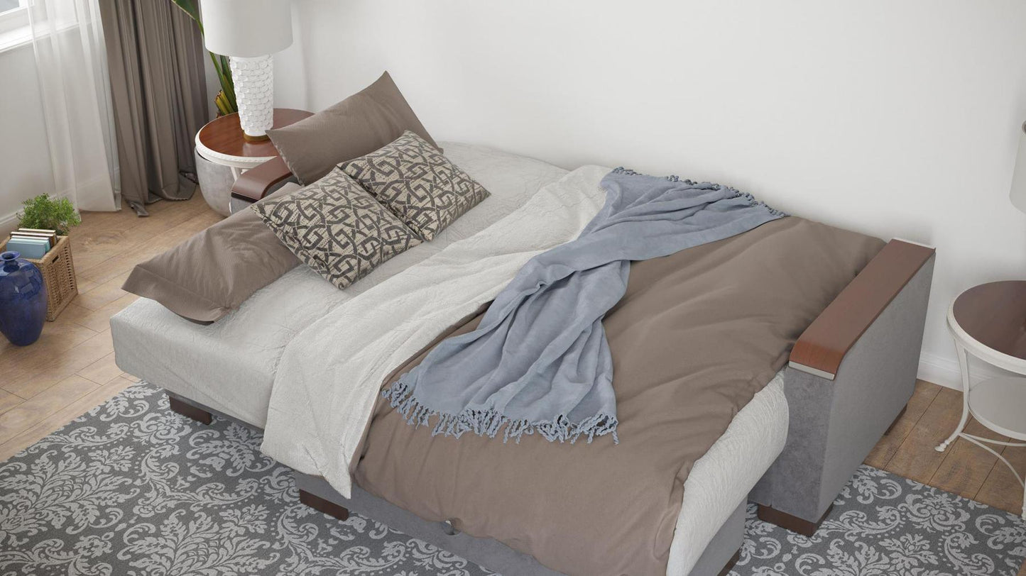 grey convert bed