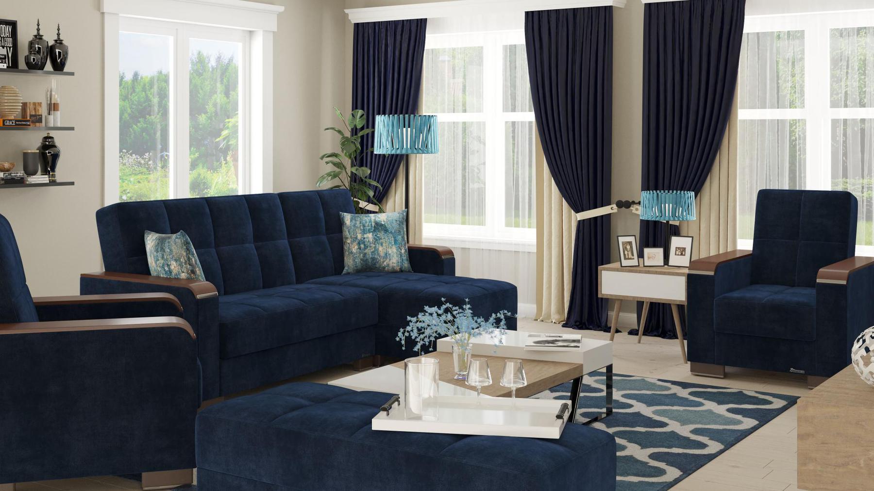 blue sofa sectional