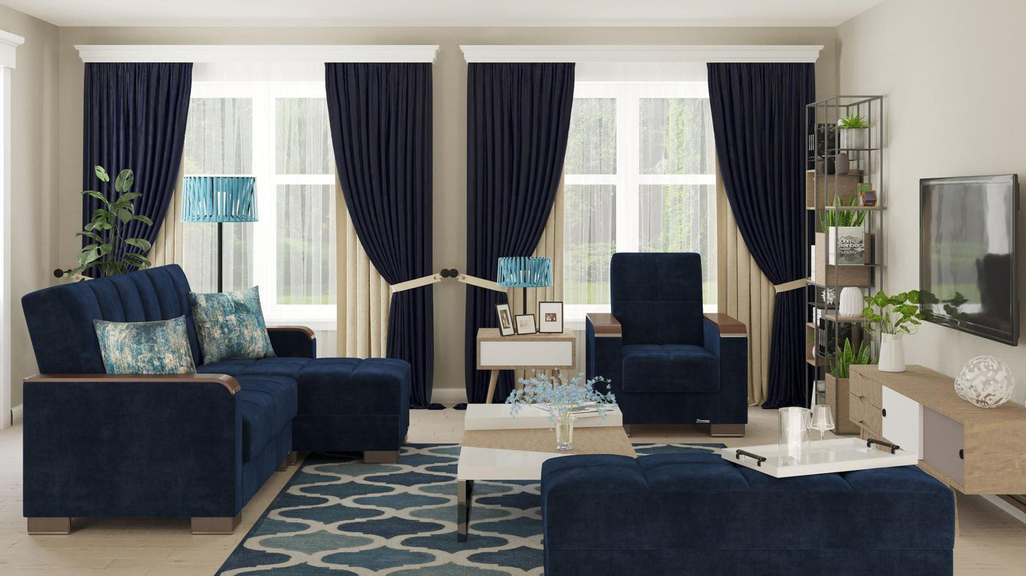 blue sofa sectional