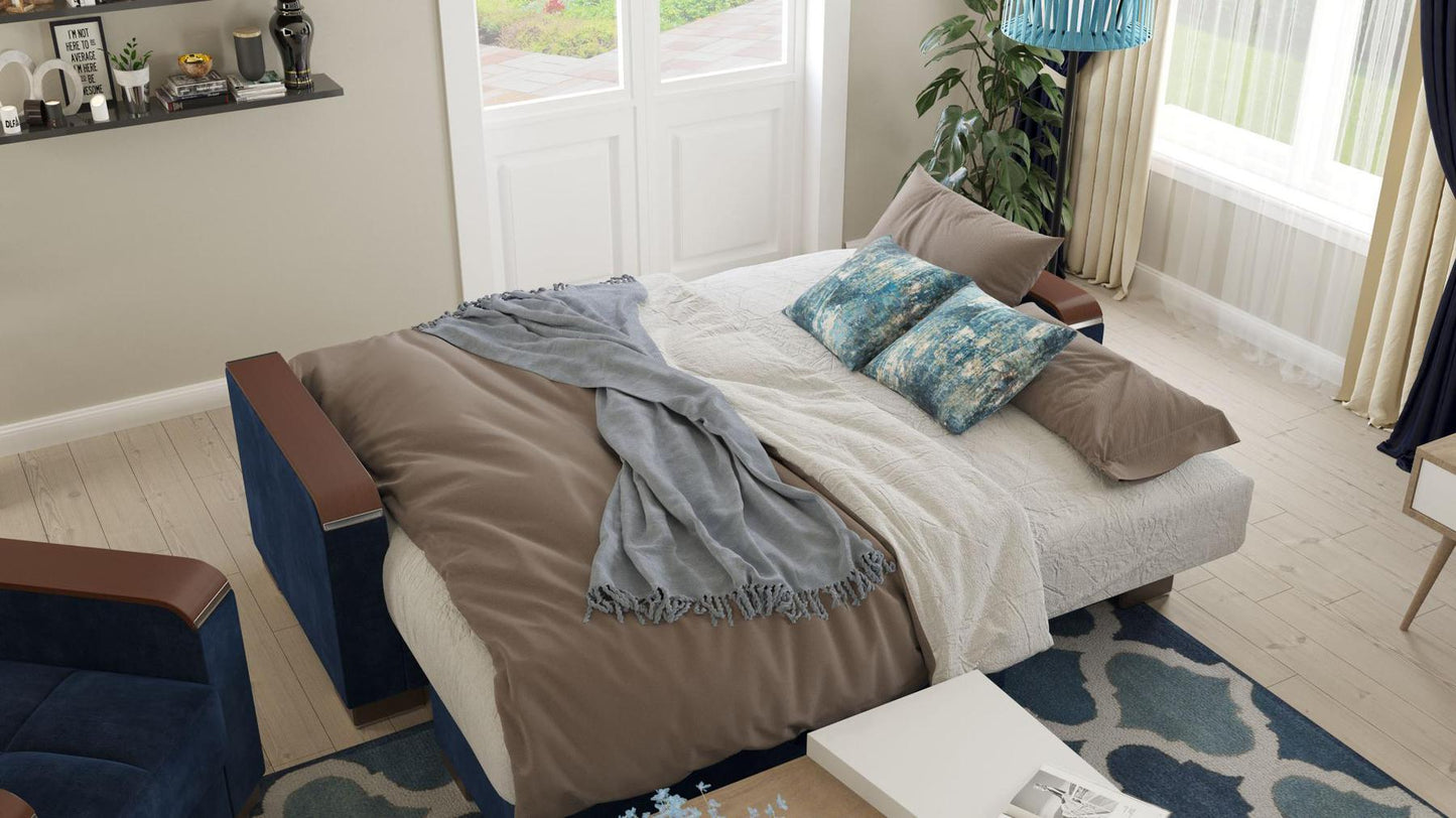 blue convert bed