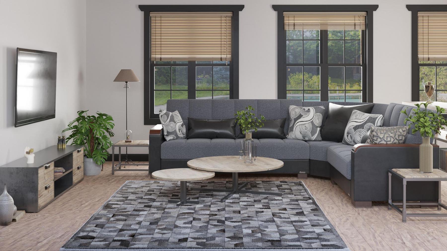 grey sofa sectional