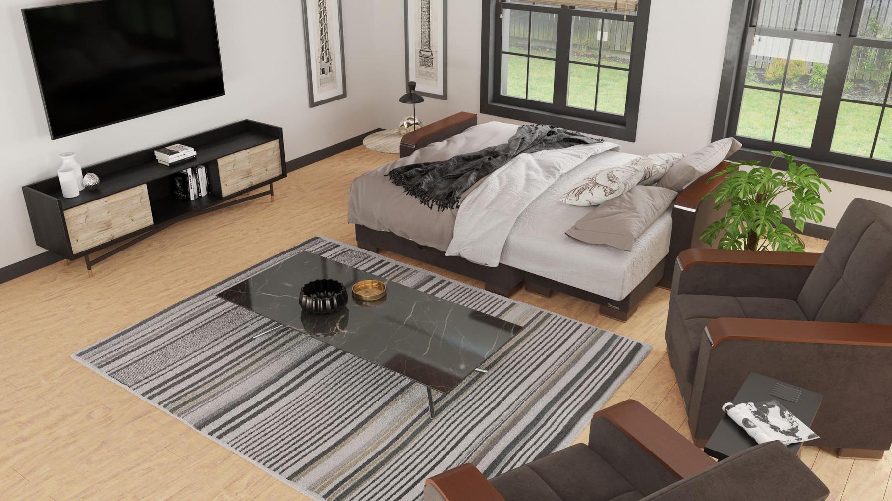 brown sofa bed