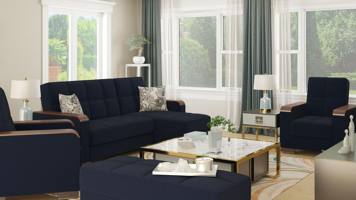 blue fabric sofa sectional