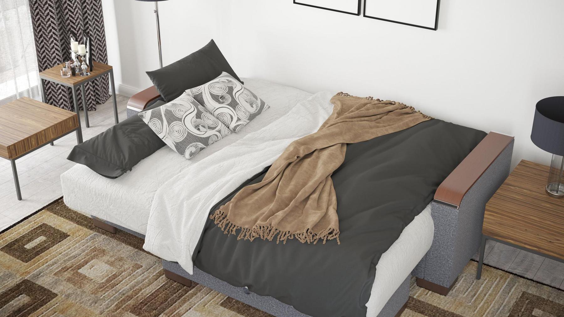 grey sectional bed