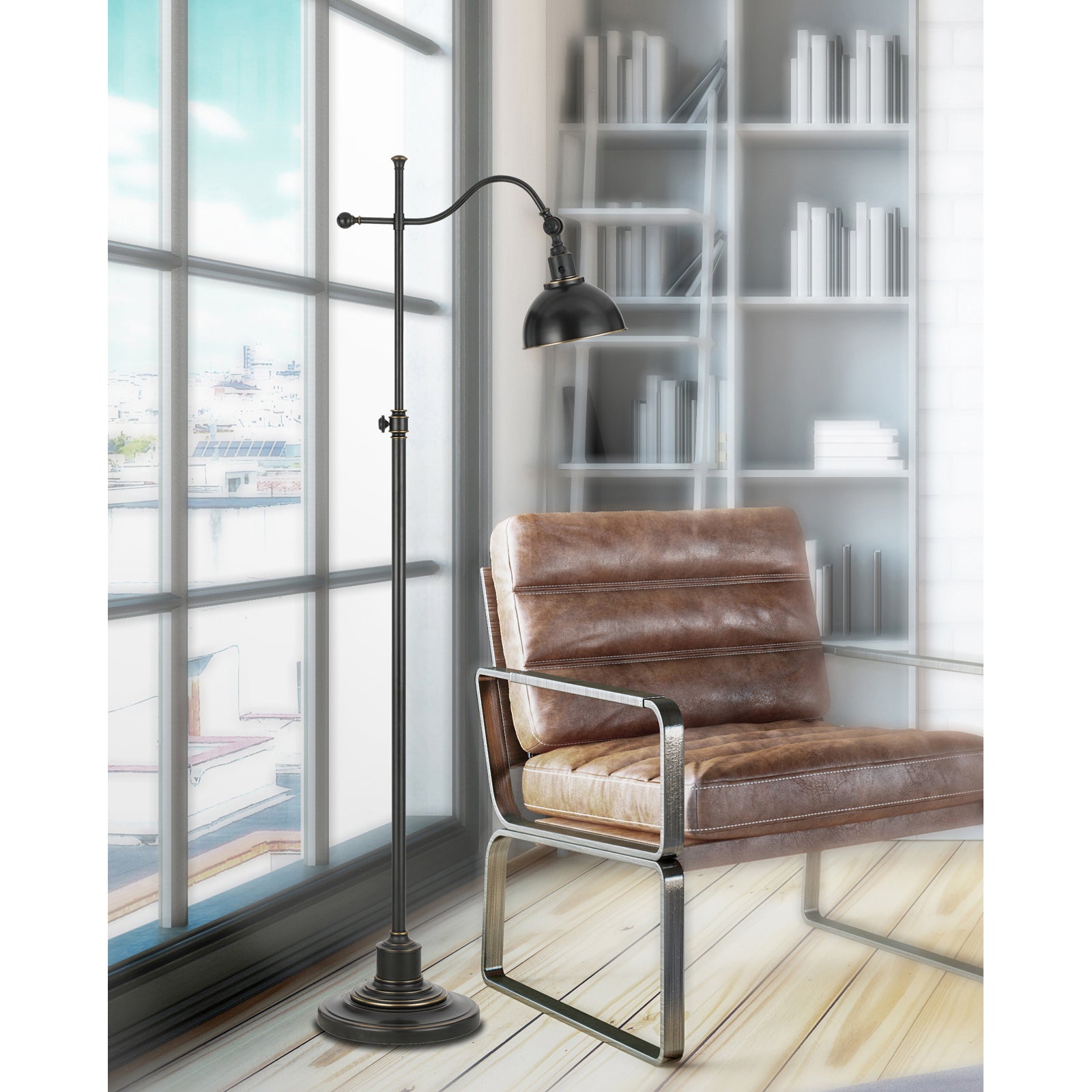 bronze floor lamp