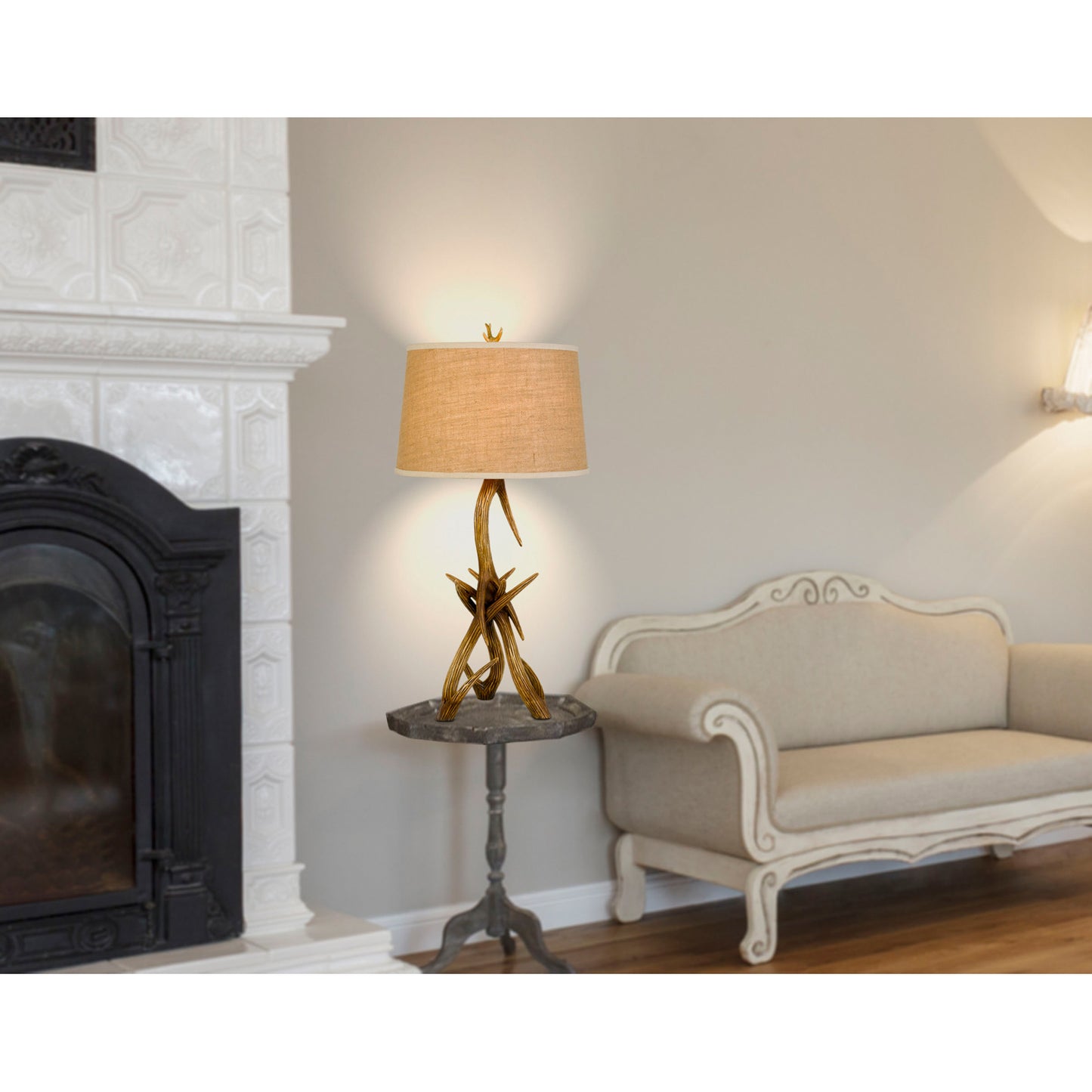 brown table lamp
