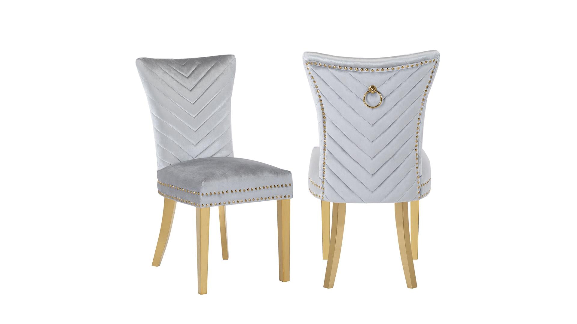 silver dining chair