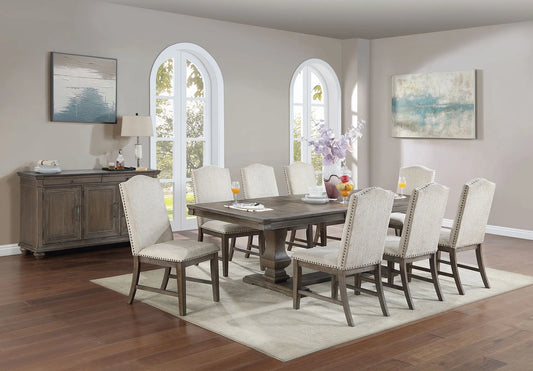 beige dining set