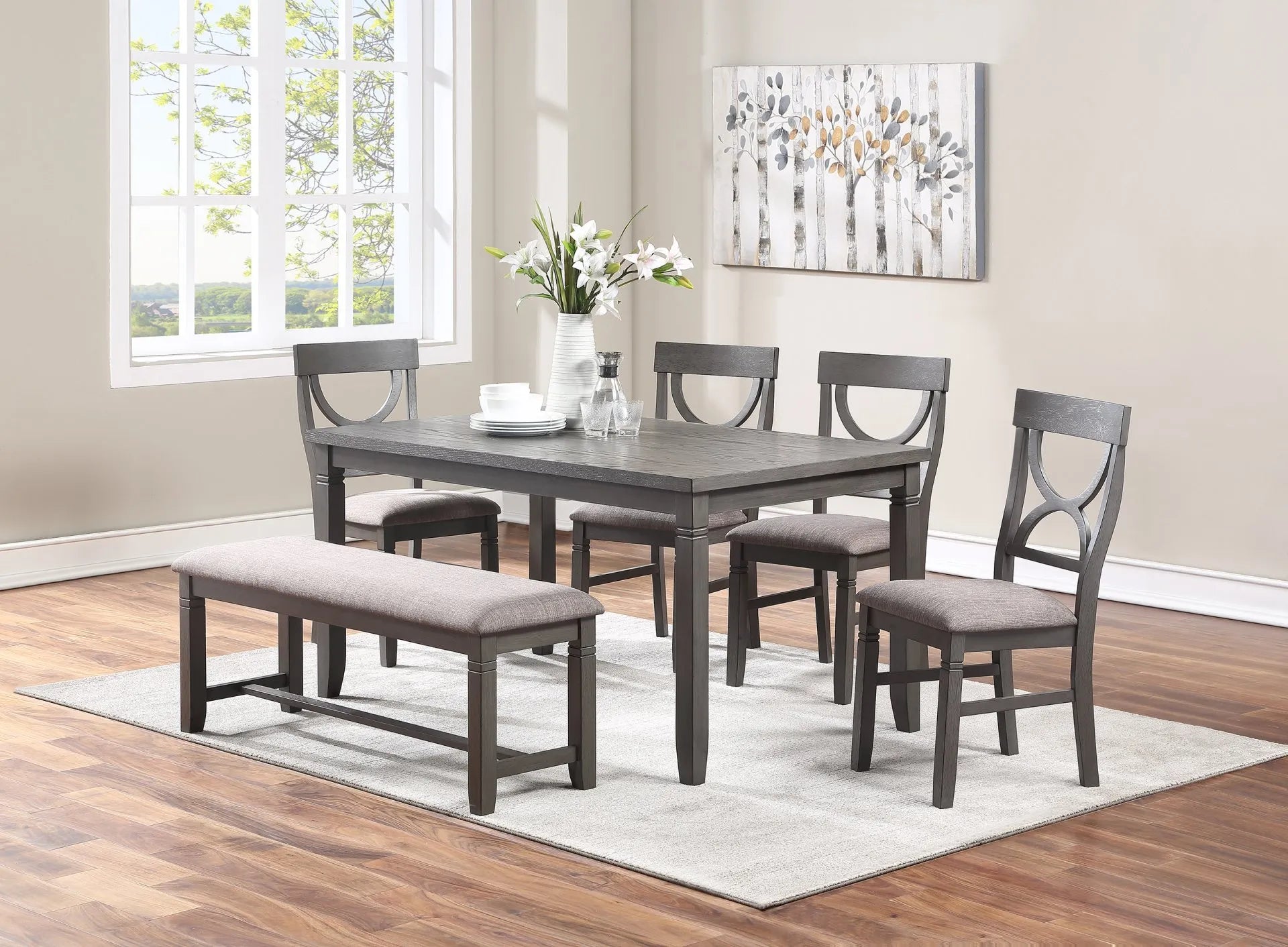 grey dining set