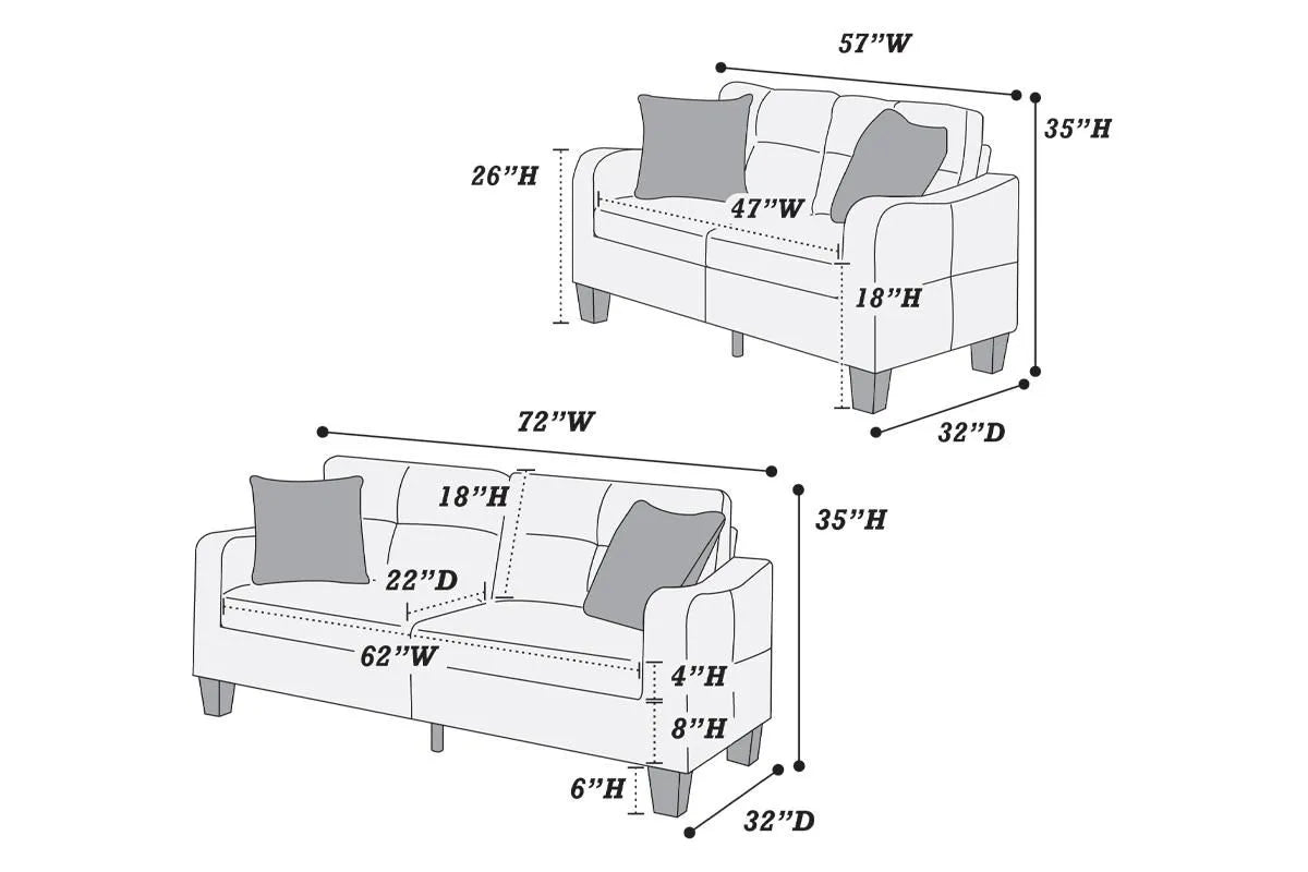 black sofa set