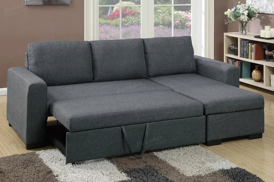 blue grey fabric sofa sectional 