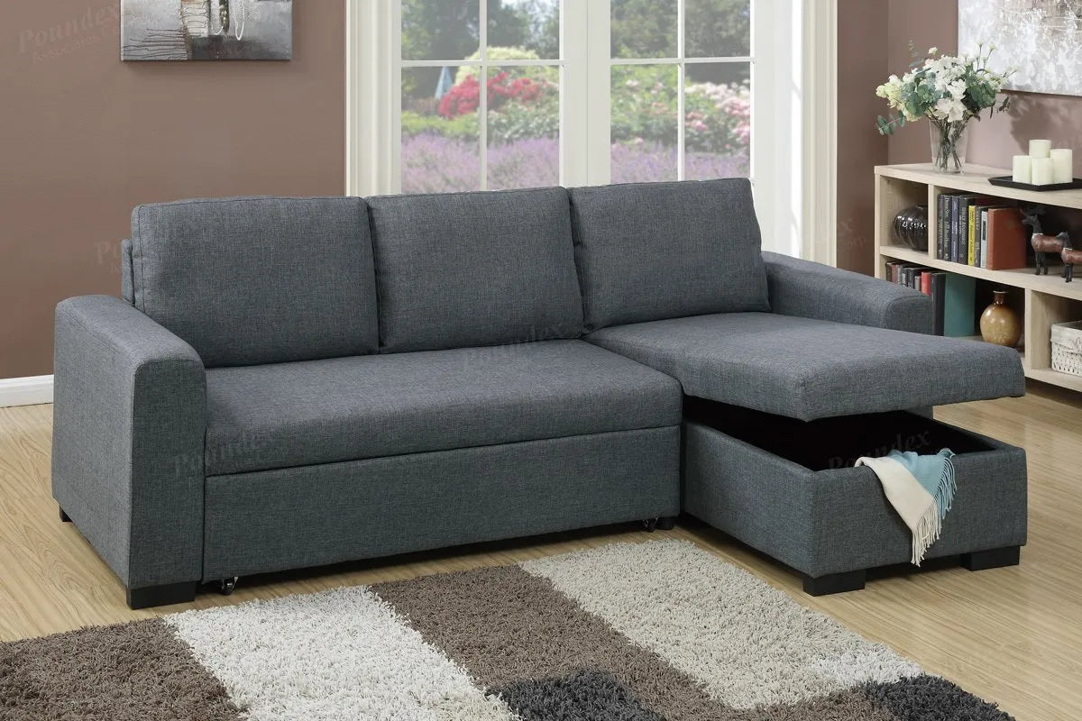 blue grey fabric sofa sectional 