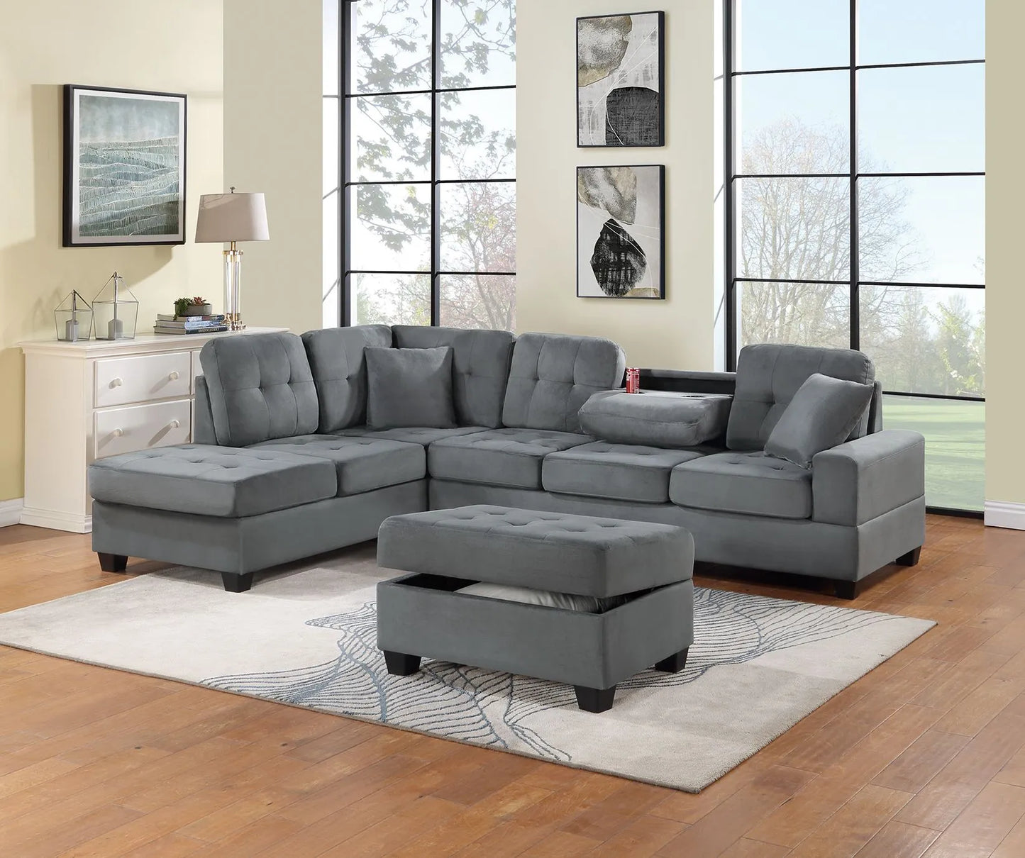 saddle fabric sofa sectional